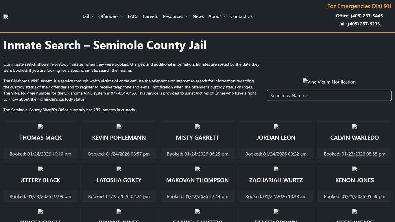Inmate Search Seminole County Sheriff's Office